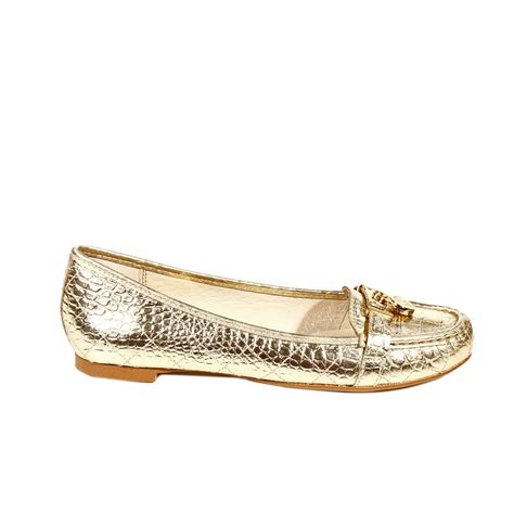 michael kors gold grommet hole flats|Michael Kors flats.